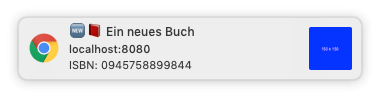 Screenshot: PWA Push Notification bei einem neuen Buch