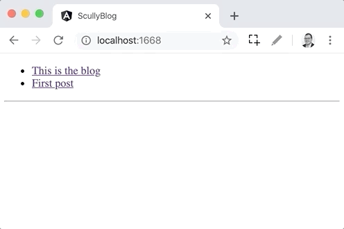 a simple blog created with scully